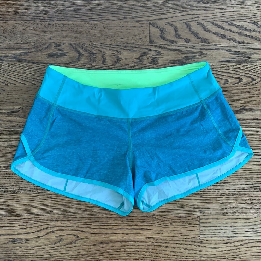 Lululemon speed short - sea mist / blue tropics